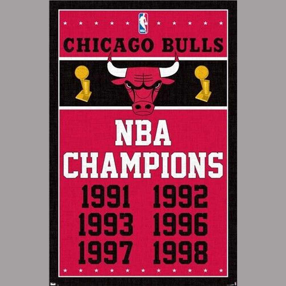 Chicago Bulls NBA Finals Champions Licensed Poster 22.375" x 34" New! Sports Mem, Cards & Fan Shop:Vintage Sports Memorabilia:Posters Style Your Walls